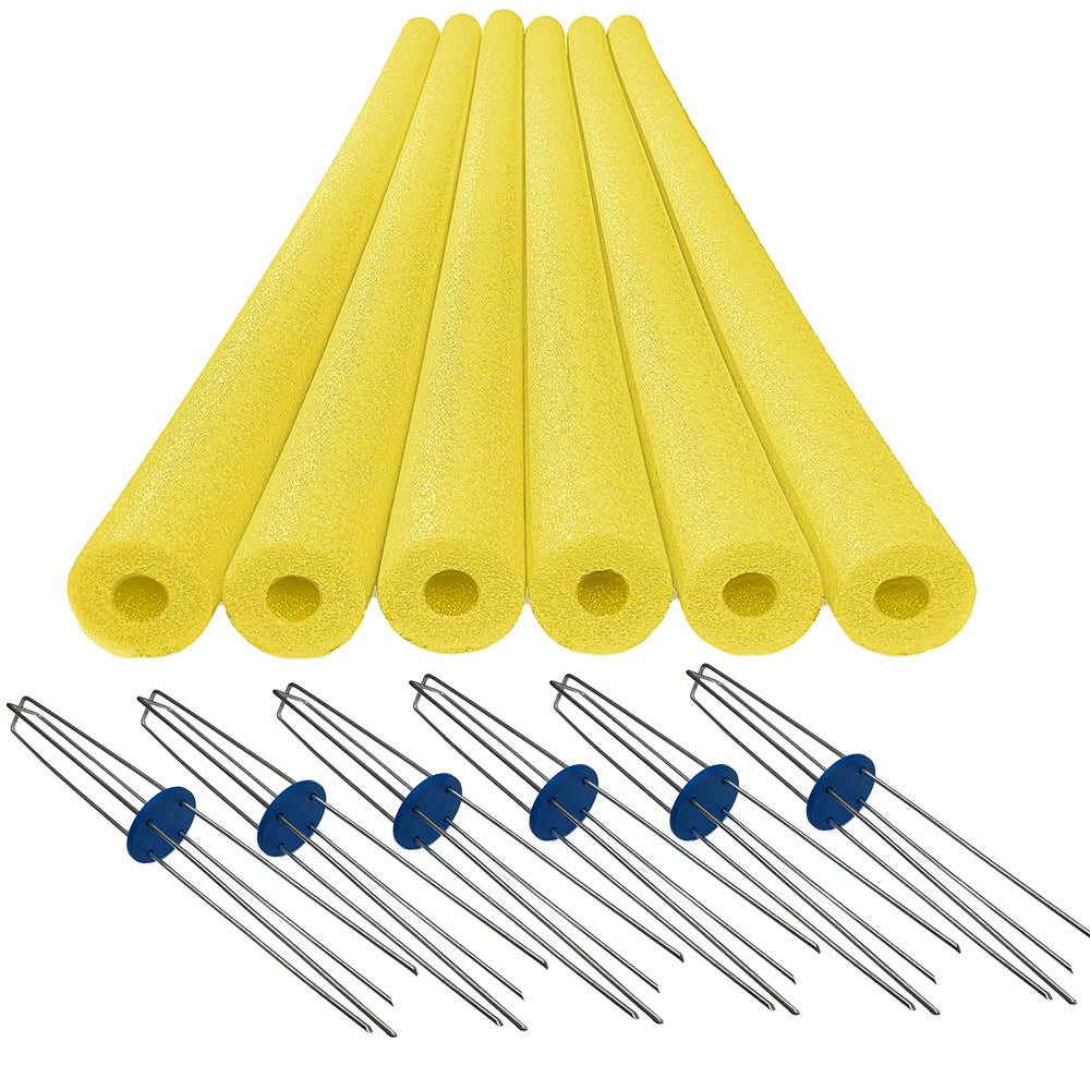 Soccer Agility Training Poles Speed Slalom Equipment With Stake Base - Set of 6