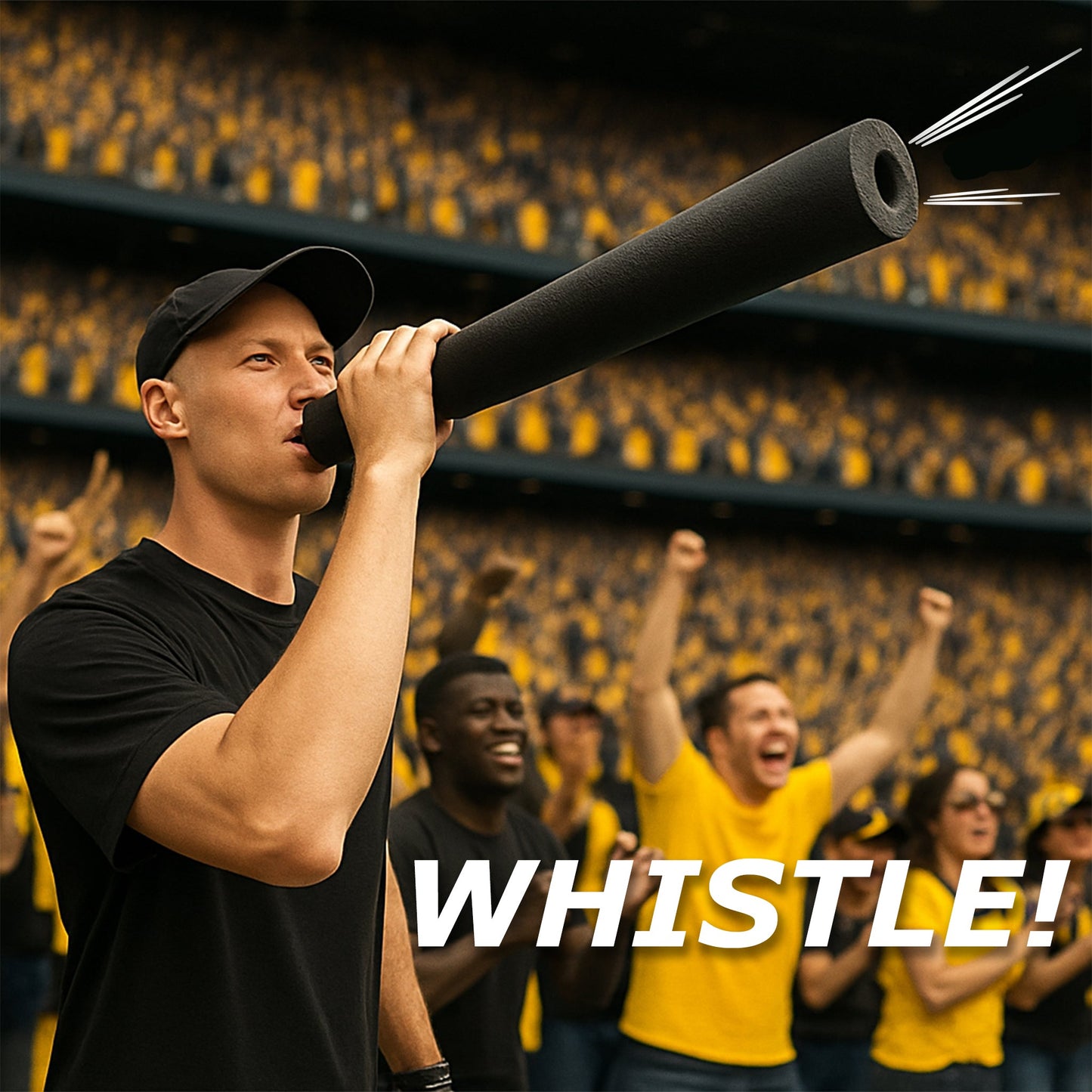Oodles of Noodles Whistle Stik Foam Cheering Stick with Built-In Whistle – Noisemaker Clappers for Sports Events, Pep Rallies, and Team Spirit
