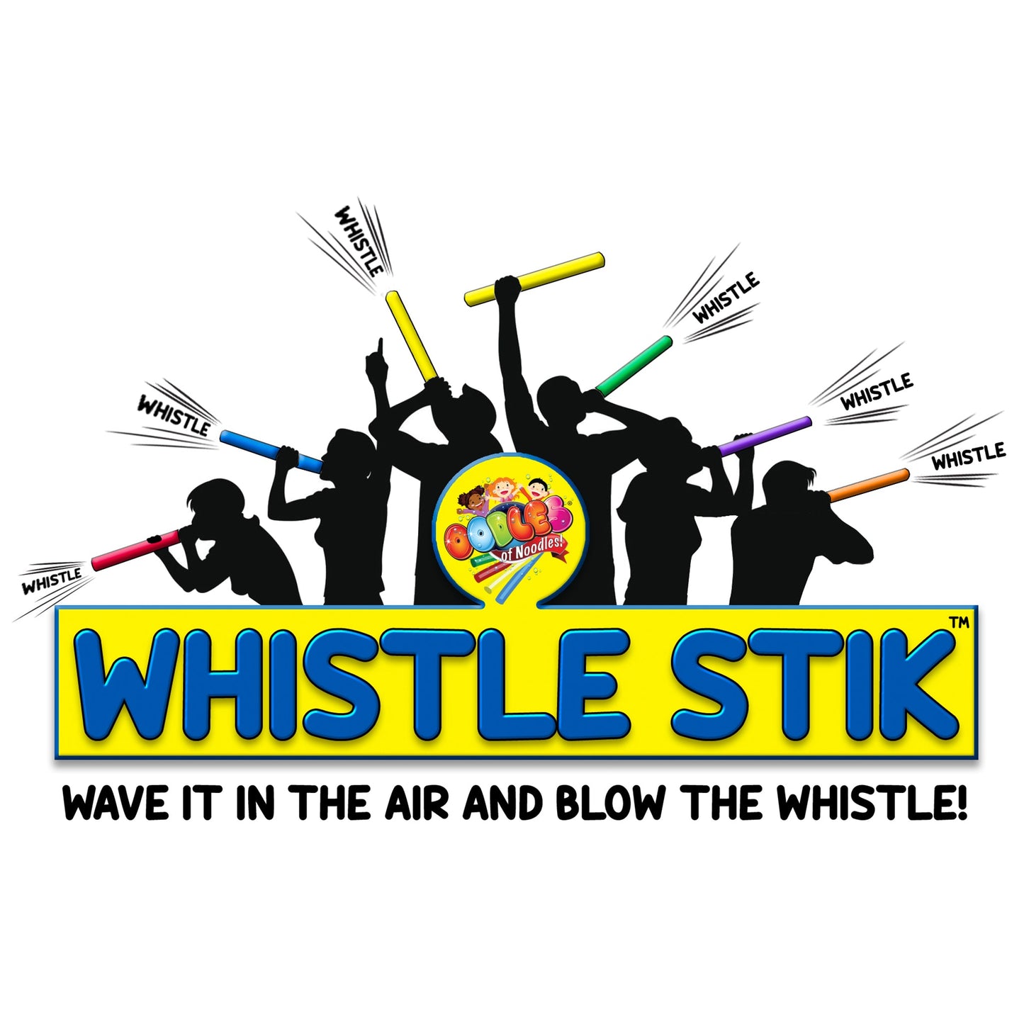 Oodles of Noodles Whistle Stik Foam Cheering Stick with Built-In Whistle – Noisemaker Clappers for Sports Events, Pep Rallies, and Team Spirit