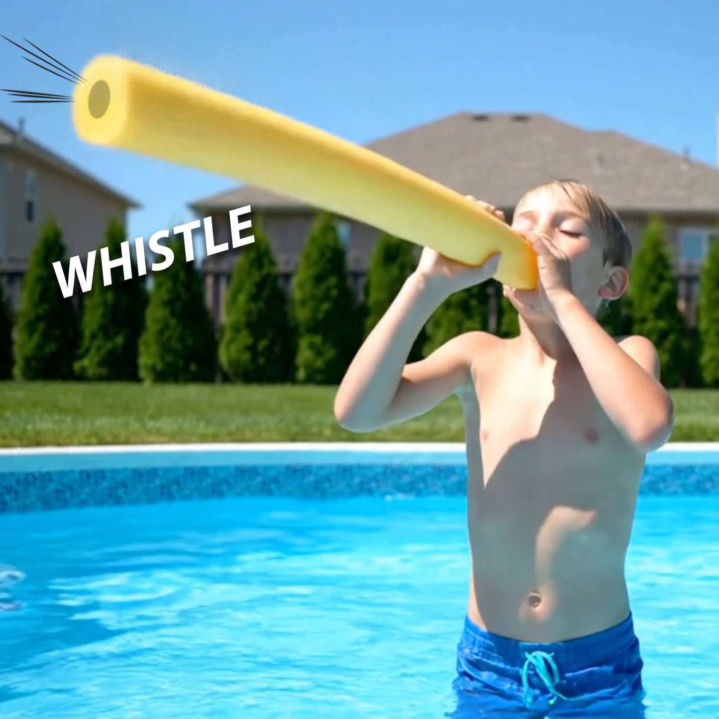Tootle Noodle 5 Pack Foam Pool Noodles with Built-In Whistle Colorful, Buoyant, and Fun for Kids Water Play Pool Parties