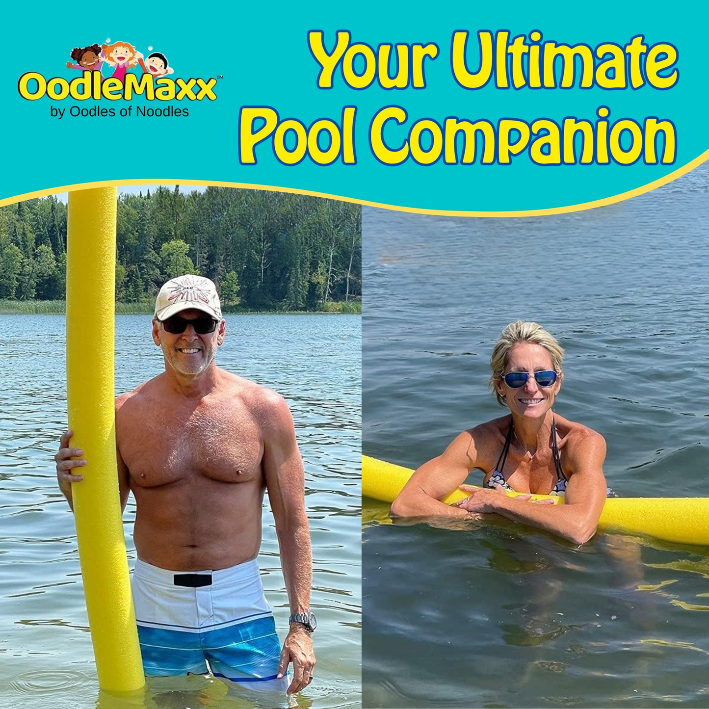 OodleMaxx Giant Pool Noodle Black- 1, 3, 12 Count Packs