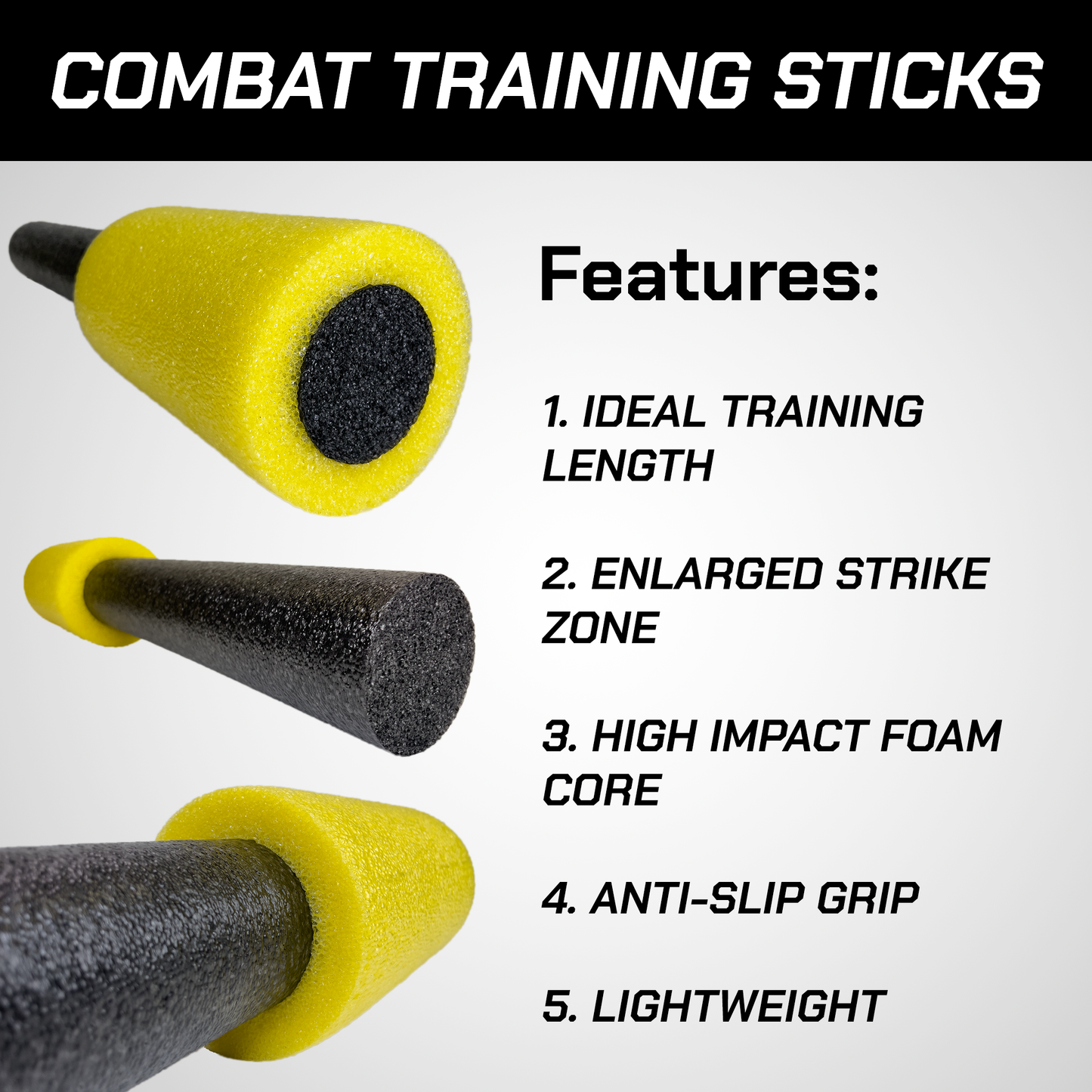 Foam Combat Training Sticks for Boxing and Martial Arts