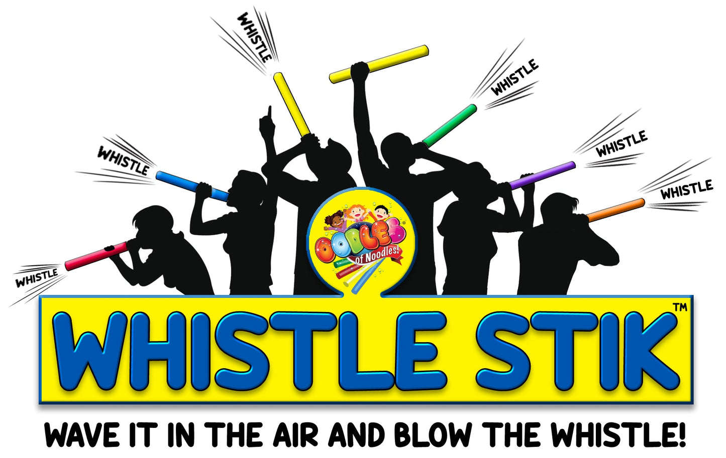 Whistle Stik Foam Cheering Stick with Built-In Whistle Wave & Blow to Cheer Loudly Great for Sports Events, Pep Rallies, and Team Spirit