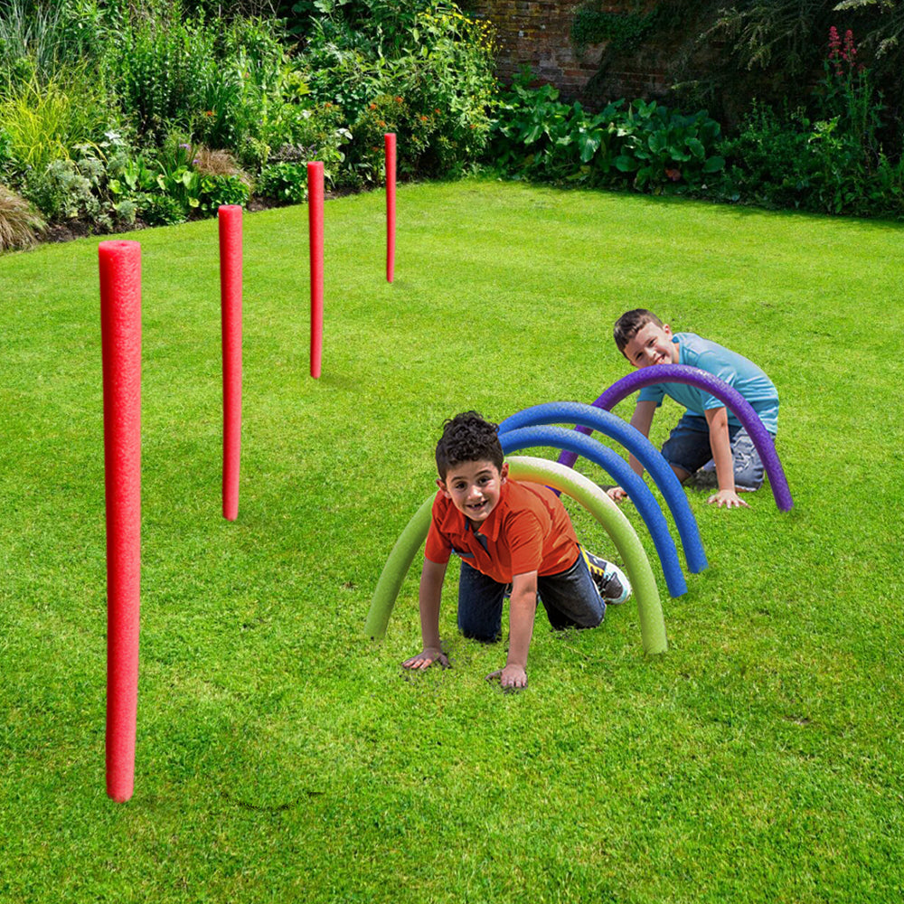 Oodles of Noodles Noodle Ground Stakes For Obstacle Course, Sports Drills, Games, Build Poles and Hoops