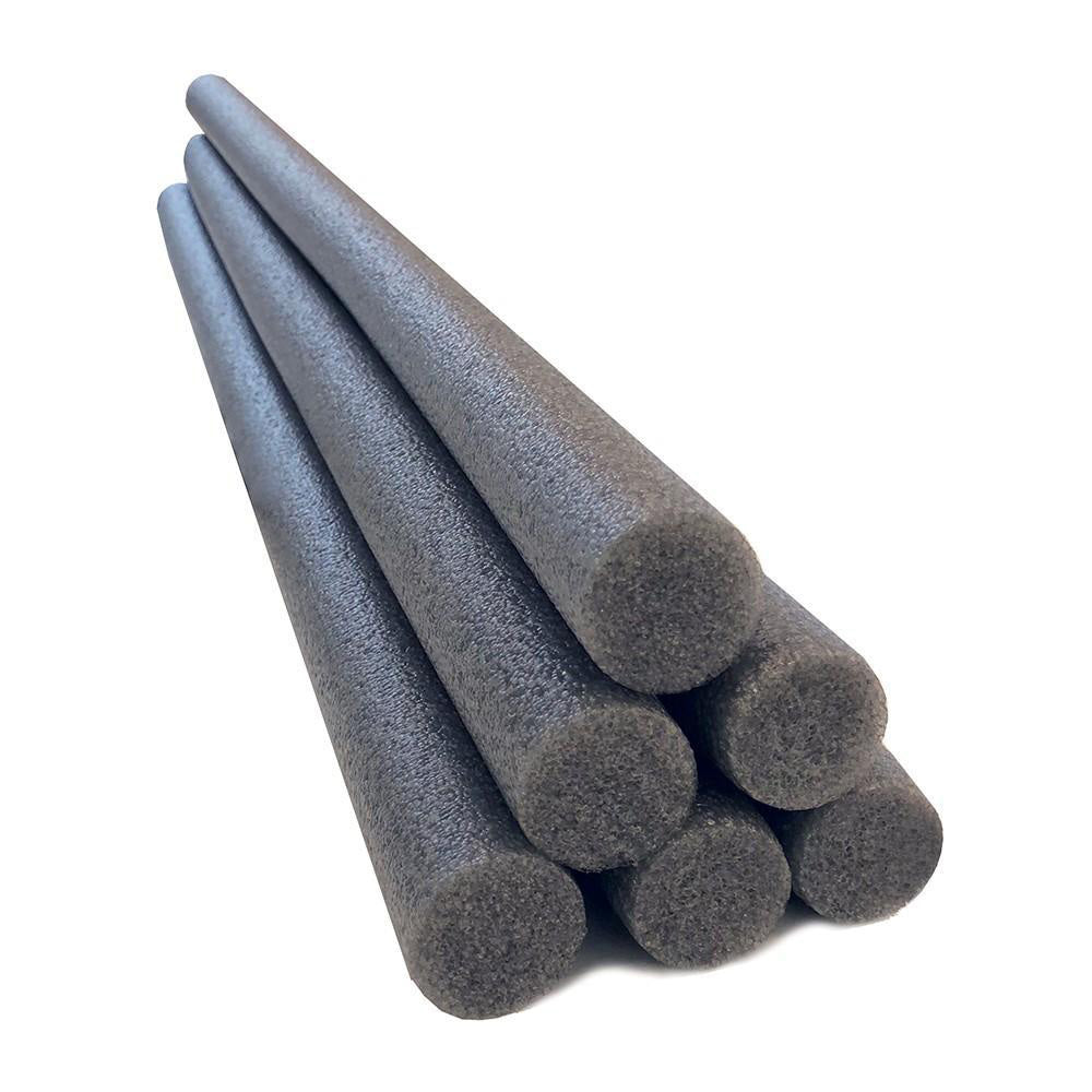 Oodles of Noodles 1.5in x 35in Solid Core Foam Sticks for Craft Projects- 6 Pack - Grey