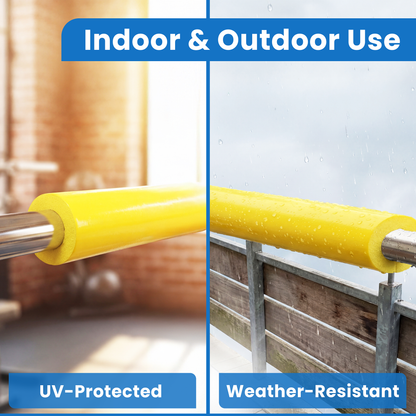 Oodles of Noodles Tough Skin Foam Clamp Padding, 48 inch x 3.25 inch Foam - Multipurpose Partial Slit Tube, Long Lasting Indoor and Outdoor Protection