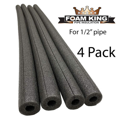 4 Pack Foam King Insulating Foam Copper Pipe Covers - Select Your Size