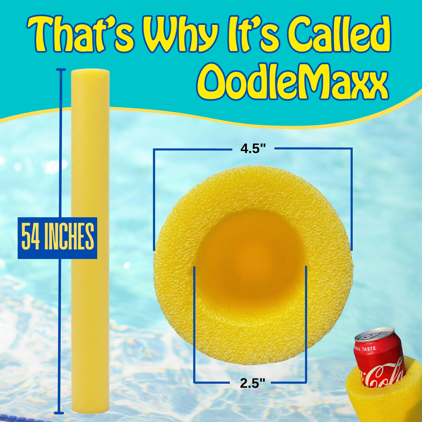 OodleMaxx Giant Pool Noodle Blue- 1, 3, 12 Count Packs