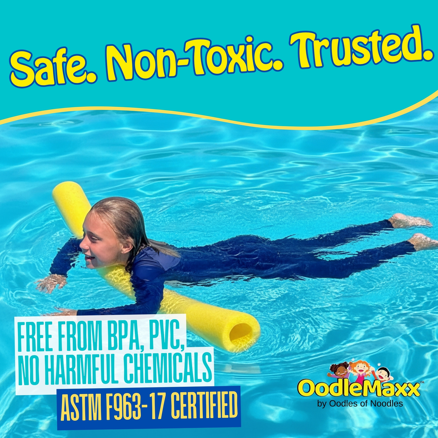 OodleMaxx Giant Pool Noodle Blue- 1, 3, 12 Count Packs