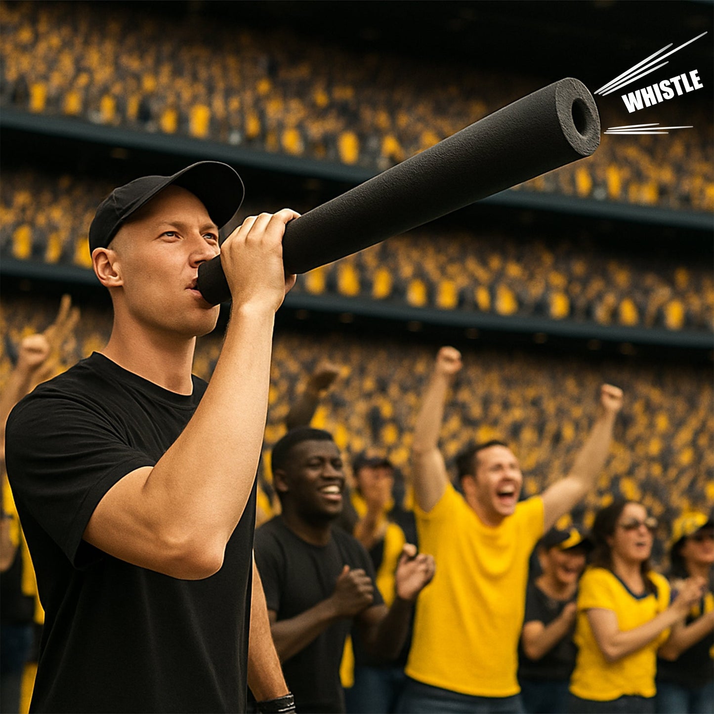 Oodles of Noodles Whistle Stik Foam Cheering Stick with Built-In Whistle – Noisemaker Clappers for Sports Events, Pep Rallies, and Team Spirit