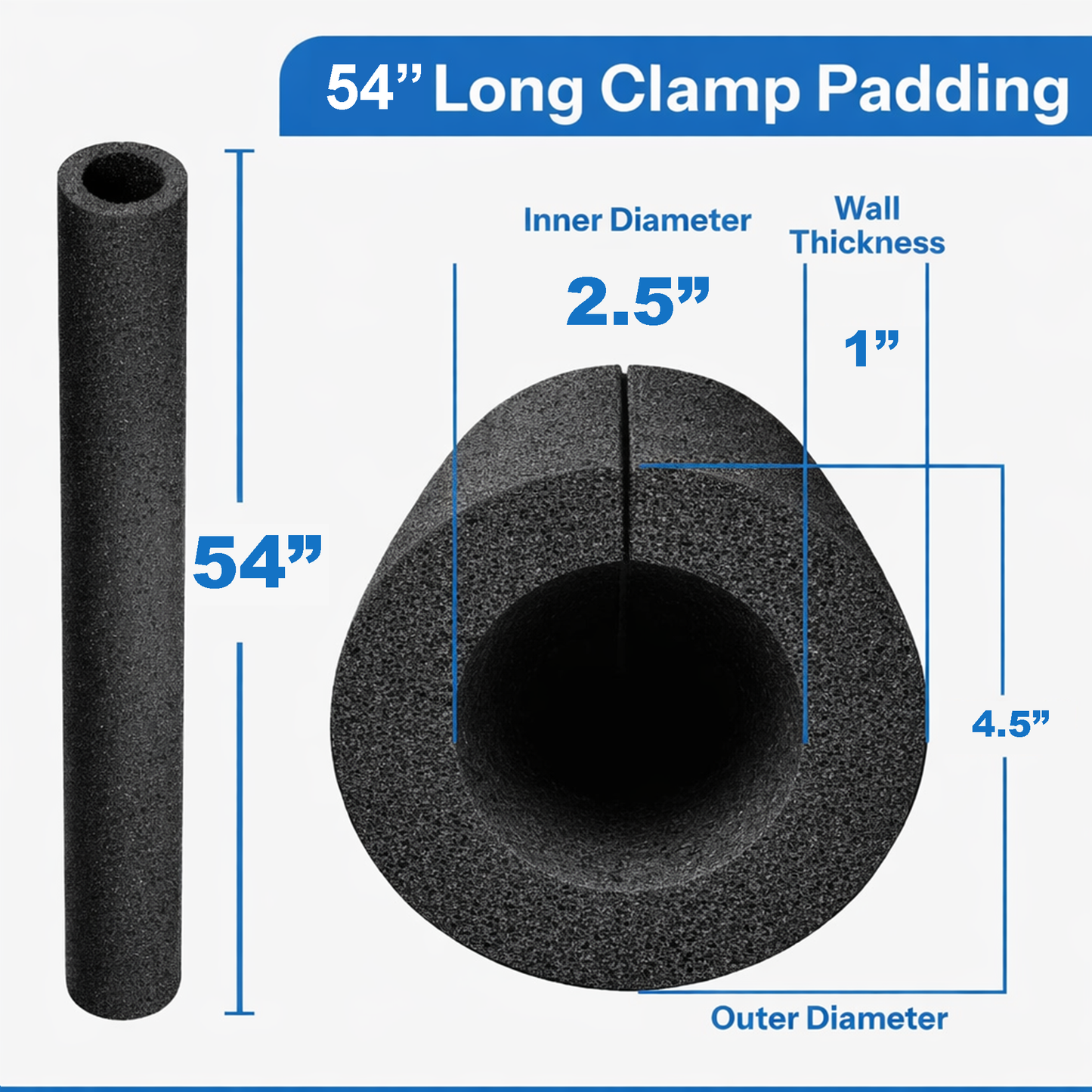 Large Clamp Foam Black- One, Three, Twelve Count