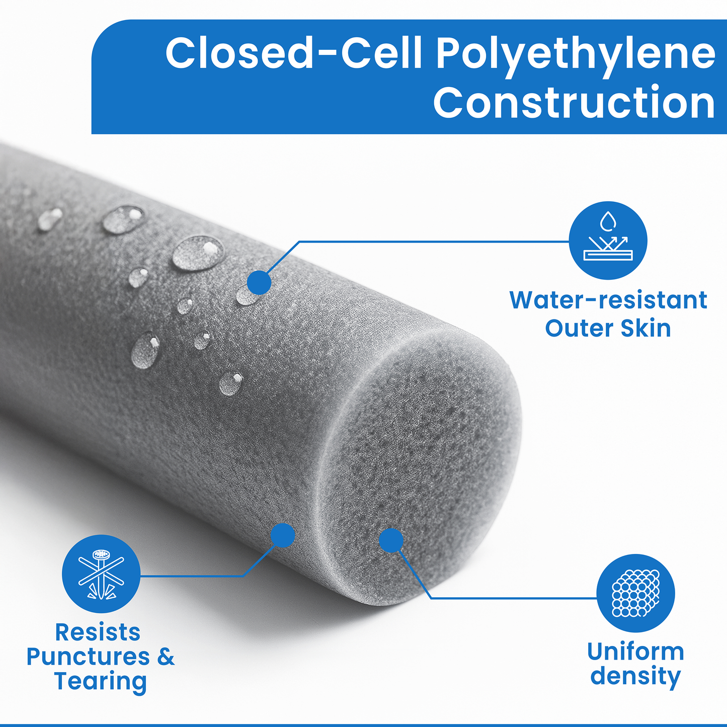 4 inch diameter Backer Rod Closed Cell - Grey