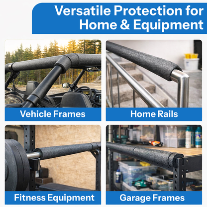 3 Foot Black Roll Bar Padding 2 Pack - Fire Retardant