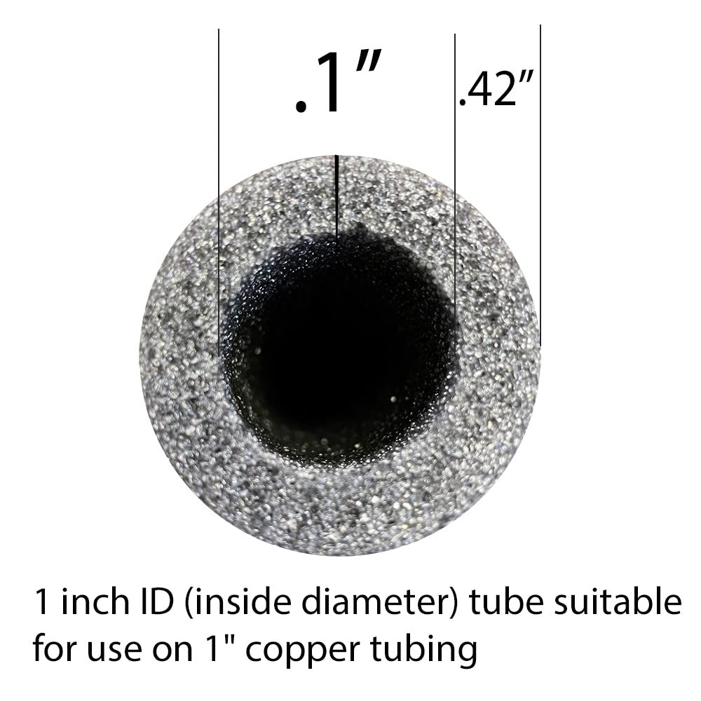 Foam King Insulating Foam Copper Pipe Covers for 1/2 pipe.  3 ft length. Fire Retardant, Black Finish