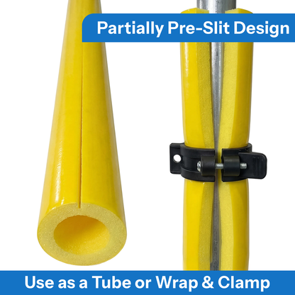 Oodles of Noodles Tough Skin Foam Clamp Padding, 48 inch x 3.25 inch Foam - Multipurpose Partial Slit Tube, Long Lasting Indoor and Outdoor Protection