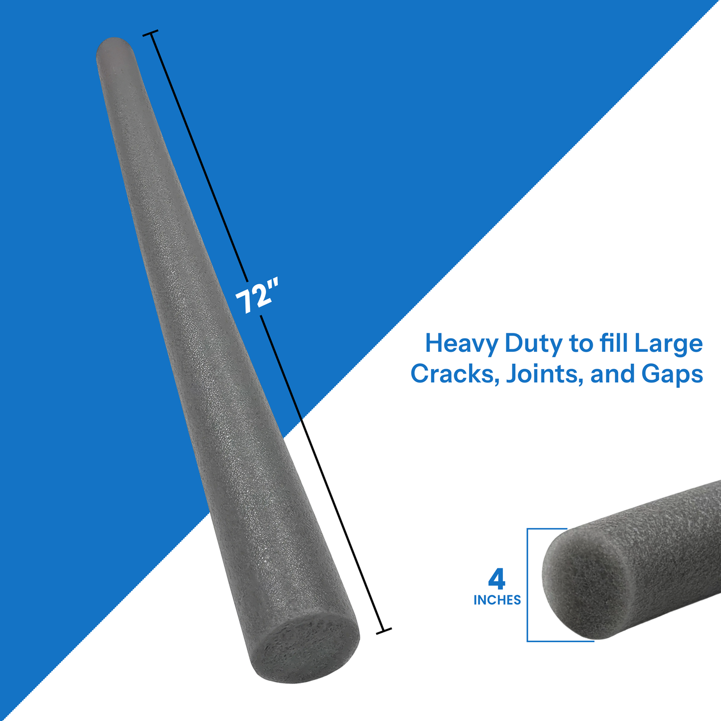 4 inch diameter Backer Rod Closed Cell - Grey