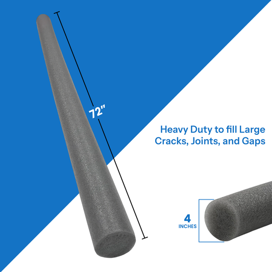 4 inch diameter Backer Rod Closed Cell - Grey