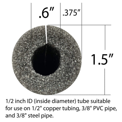 Foam King Bulk Pipe Insulation - 1/2 in. x 3 ft. - 180 Count