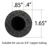 Foam King Insulating Foam Copper Pipe Covers for 3/4" x36" Fire Retardant 145 Count Bulk