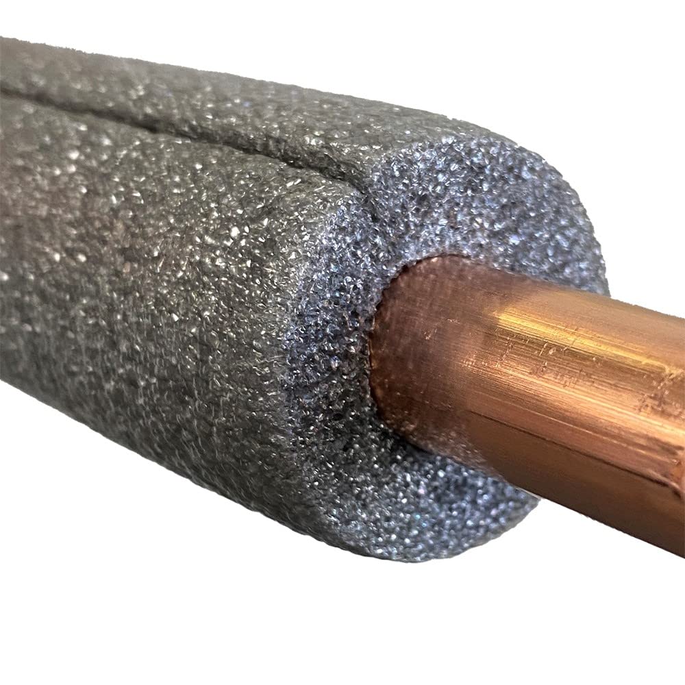 Foam Pipe Insulation fits 2 inch copper pipe, Wall thickness is 3/8 inch, 6  foot length