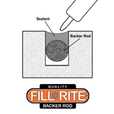 Bulk FILL-RITE Pre-Caulking Filler Rope Backer Rod Roll Bulk. Sizes: 1.25",  1", 3/4", 5/8",  1/2", 1/4", 3/8" Free Shipping!