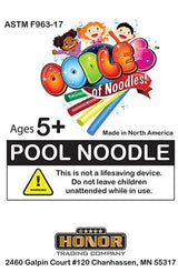 Oodles of Noodles™ Red Jumbo Foam Noodle -  FREE SHIPPING! - 6 Count Pack